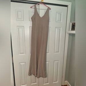 Show Me Your MuMu Taupe Maxi Dress